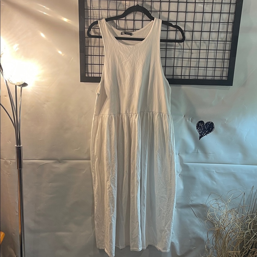 Zara - White summer cotton Dress